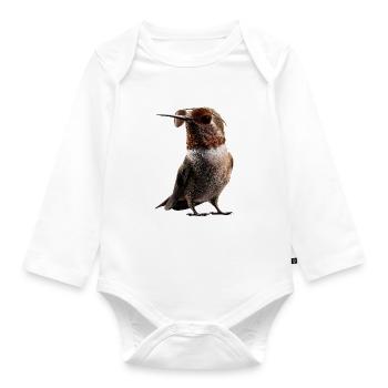 Hummingbird Hummingbird Bird Hummingbirds Cute Hummingbird - Organic Longsleeve Baby Bodysuit - white - Front