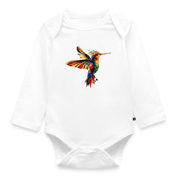 Hummingbird Hummingbird Bird Hummingbirds Cute Hummingbird - Organic Longsleeve Baby Bodysuit - white - Front
