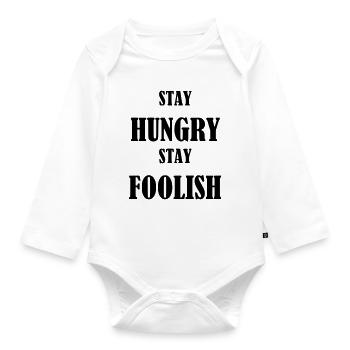 Abstract Geometric Design Midnight Blue - Organic Longsleeve Baby Bodysuit - white - Front