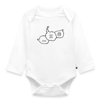 Computer speech bubbles - Organic Longsleeve Baby Bodysuit - white - Front
