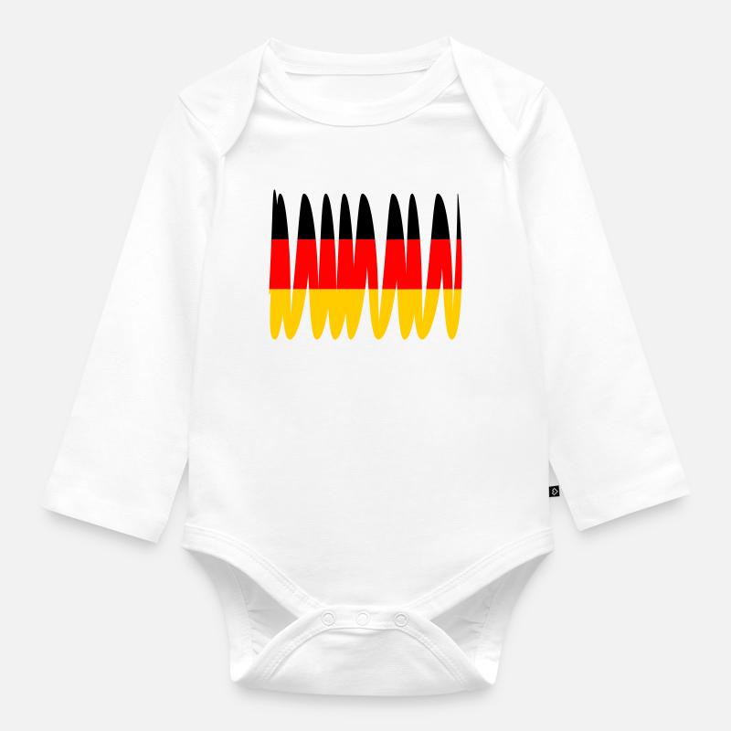 Drapeau de l’Allemagne - Body Bébé bio manches longues - blanc