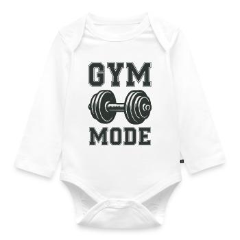 Gym Mode  - Baby Bio-Langarm-Body - Weiß - Vorne