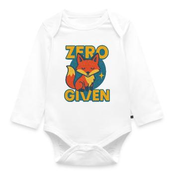 Zero Fox mit Logo - Baby Bio-Langarm-Body - Weiß - Vorne