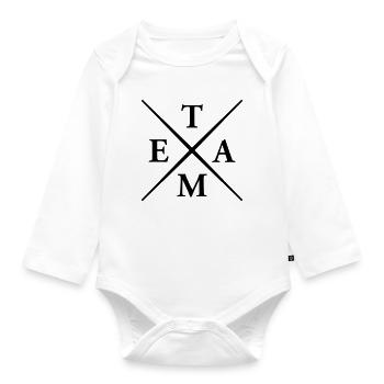 Team - Baby Bio-Langarm-Body - Weiß - Vorne