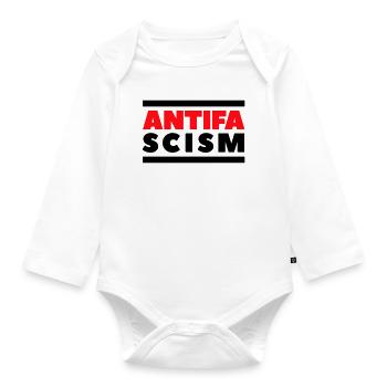 ANTIFA - Antifascism - Organic Longsleeve Baby Bodysuit - white - Front
