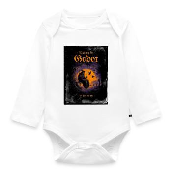 Waiting for Godot - Organic Longsleeve Baby Bodysuit - white - Front