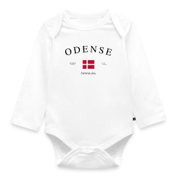 Odense, Danemark – Souvenir et cadeau des Fêtes - Body Bébé bio manches longues - blanc - Devant