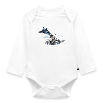 Pilote de jet - Body Bébé bio manches longues - blanc - Devant