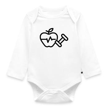 Gesunder Lebensstil - Baby Bio-Langarm-Body - Weiß - Vorne