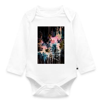 Ojio-Constellart -Milchstraße - Baby Bio-Langarm-Body - Weiß - Vorne