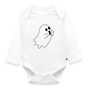 Ghost - Organic Longsleeve Baby Bodysuit - white - Front