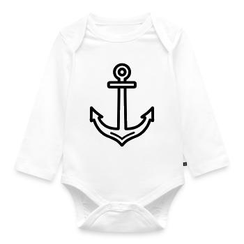Anker - Baby Bio-Langarm-Body - Weiß - Vorne