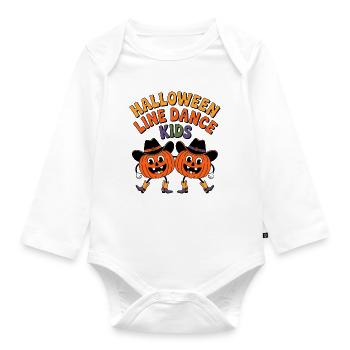 Halloween Line Dance Kids - Organic Longsleeve Baby Bodysuit - white - Front