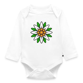 Edelweiss - Baby Bio-Langarm-Body - Weiß - Vorne