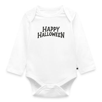 Frohes Halloween Zerrissen - Baby Bio-Langarm-Body - Weiß - Vorne