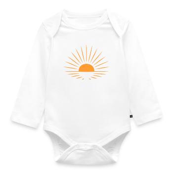 Sonnen-Strahl - Baby Bio-Langarm-Body - Weiß - Vorne