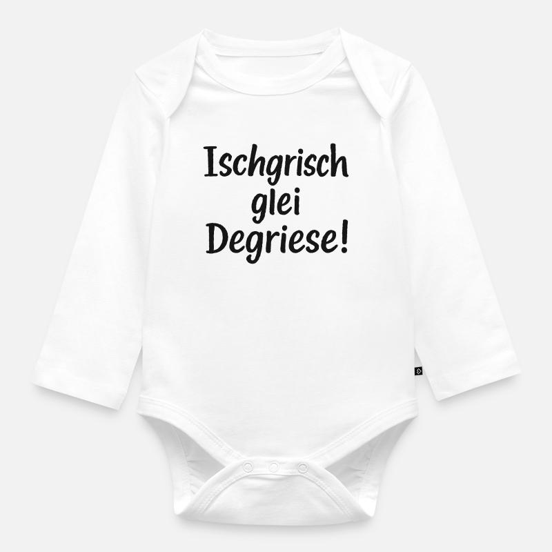 Ischgrisch glei Degriese - Body Bébé bio manches longues - blanc