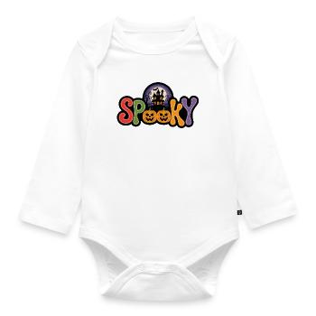 Spooky Pumpkin Night - Organic Longsleeve Baby Bodysuit - white - Front