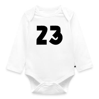 23 - Organic Longsleeve Baby Bodysuit - white - Front