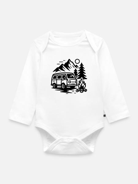 Camper - Baby Bio-Langarm-Body - Weiß
