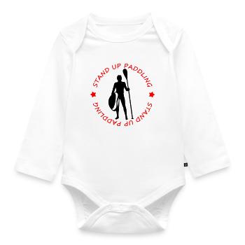 Stand Up Paddling - Organic Longsleeve Baby Bodysuit - white - Front