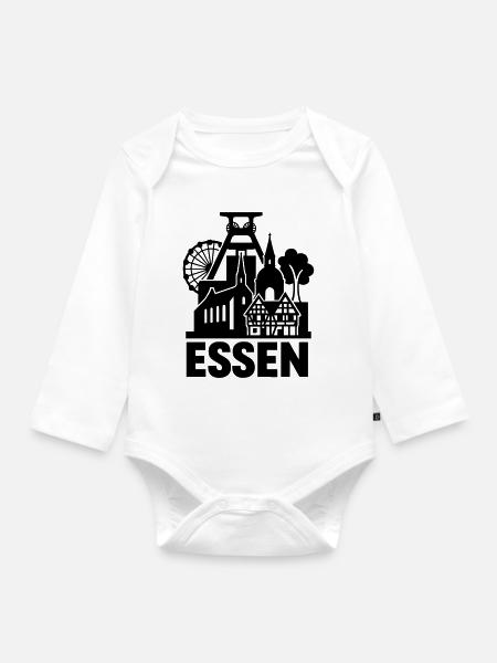 Essen Ruhrgebiet - Baby Bio-Langarm-Body - Weiß