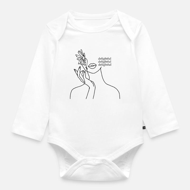 delightful - Baby Bio-Langarm-Body - Weiß