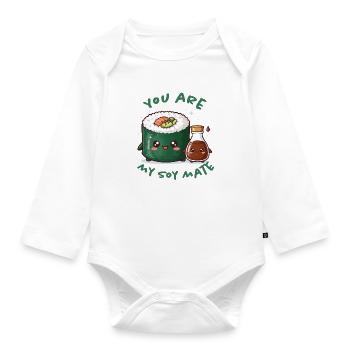 You're my soulmate - Organic Longsleeve Baby Bodysuit - white - Front