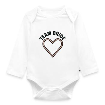 Bachelorette Party Bride's Team - TEAM BRIDE - Organic Longsleeve Baby Bodysuit - white - Front