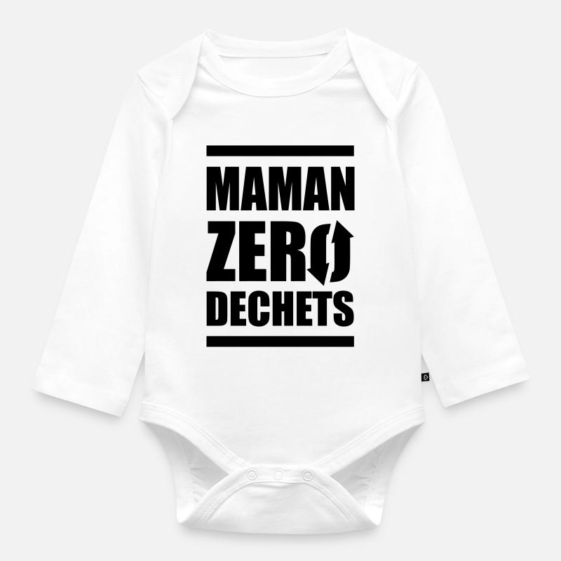 Zero Waste Mama - Baby Bio-Langarm-Body - Weiß