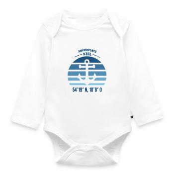 Kiel Baltic Sea Port of Kiel Schleswig Holstein Coast - Organic Longsleeve Baby Bodysuit - white - Front