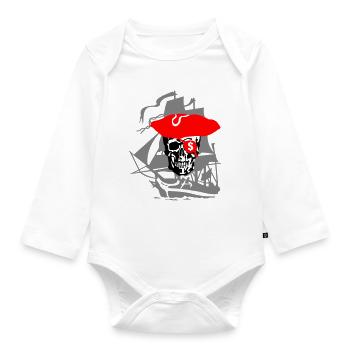 Pirate - Body Bébé bio manches longues - blanc - Devant