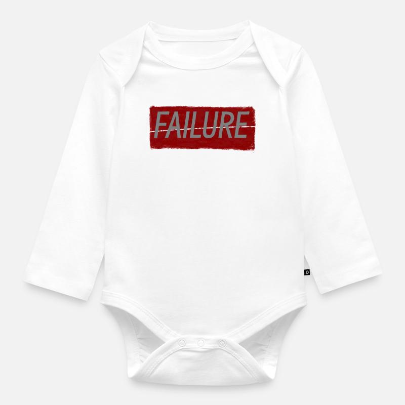 FAILURE - Body Bébé bio manches longues - blanc