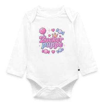 Sugar Doll / Y2K Nickname Statement Design - Organic Longsleeve Baby Bodysuit - white - Front
