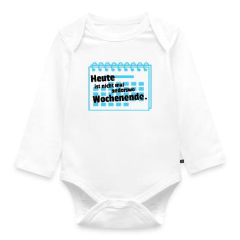 Nowhere weekend - Organic Longsleeve Baby Bodysuit - white - Front