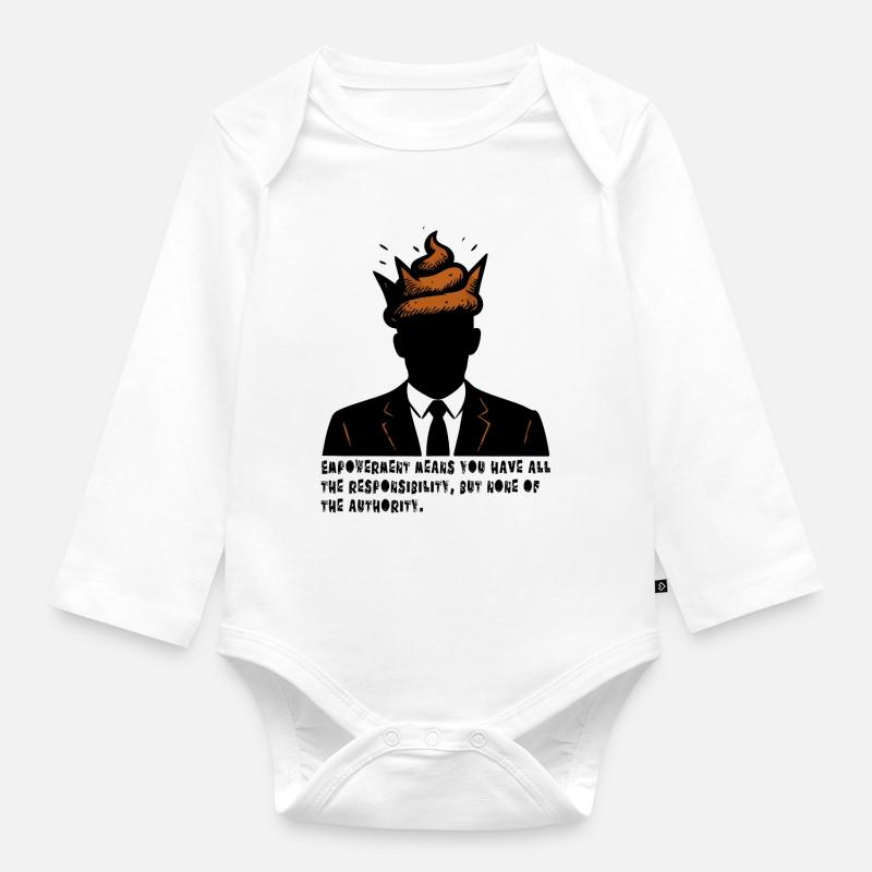 Leadershit Principles - Baby Bio-Langarm-Body - Weiß