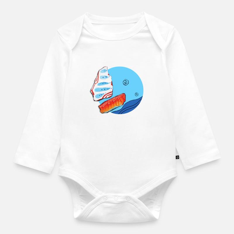 Segelboot - Baby Bio-Langarm-Body - Weiß