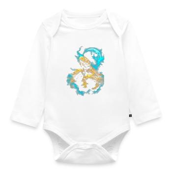 Bartagamen Trio - Baby Bio-Langarm-Body - Weiß - Vorne