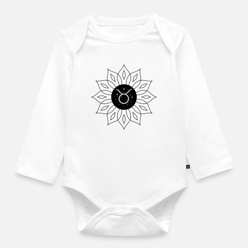 Taurus Céleste Minimaliste - Body Bébé bio manches longues - blanc