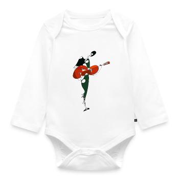 Guitarist  - Organic Longsleeve Baby Bodysuit - white - Front