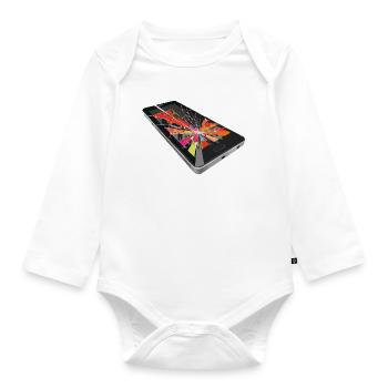 Handy - Baby Bio-Langarm-Body - Weiß - Vorne