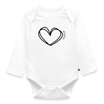 Cœur de maman - Body Bébé bio manches longues - blanc - Devant