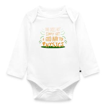 Physics Physicist Physics Student Physics Teacher - Organic Longsleeve Baby Bodysuit - white - Front