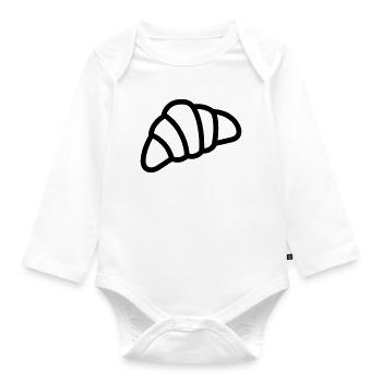 Halbmond - Baby Bio-Langarm-Body - Weiß - Vorne