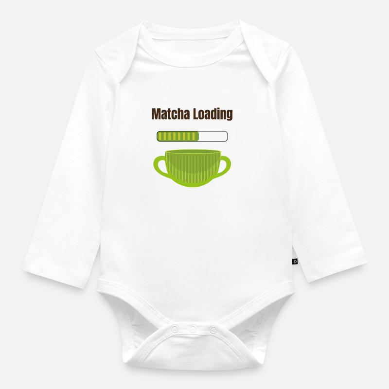 Matcha Loading - Baby Bio-Langarm-Body - Weiß
