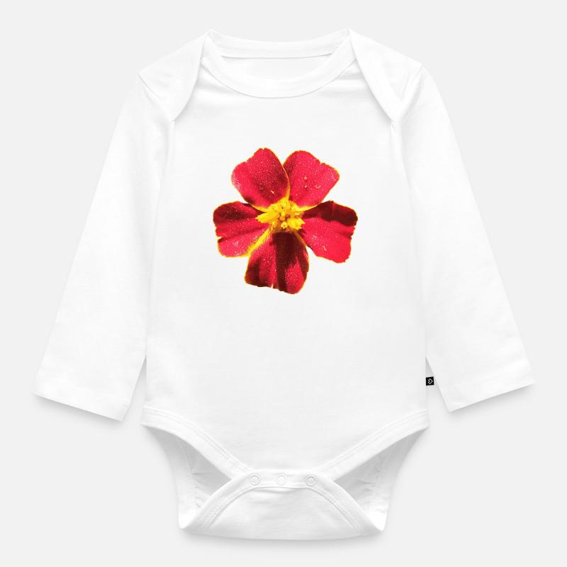 Tagetes - Body Bébé bio manches longues - blanc
