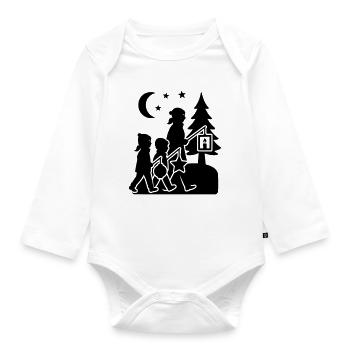 Lantern Running Kids - Organic Longsleeve Baby Bodysuit - white - Front