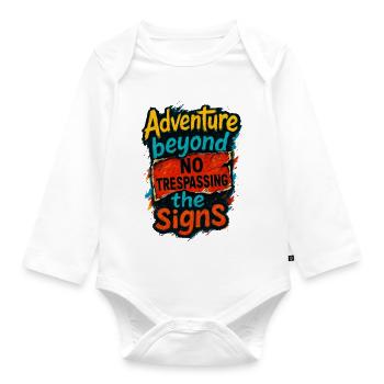 Urbex - Urban Exploration - Urban Explorer - Organic Longsleeve Baby Bodysuit - white - Front