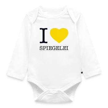 I love Spiegelei - Baby Bio-Langarm-Body - Weiß - Vorne