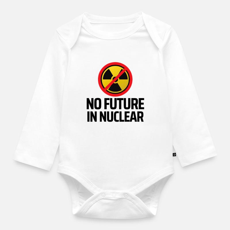 Keine Atomkraft - Baby Bio-Langarm-Body - Weiß